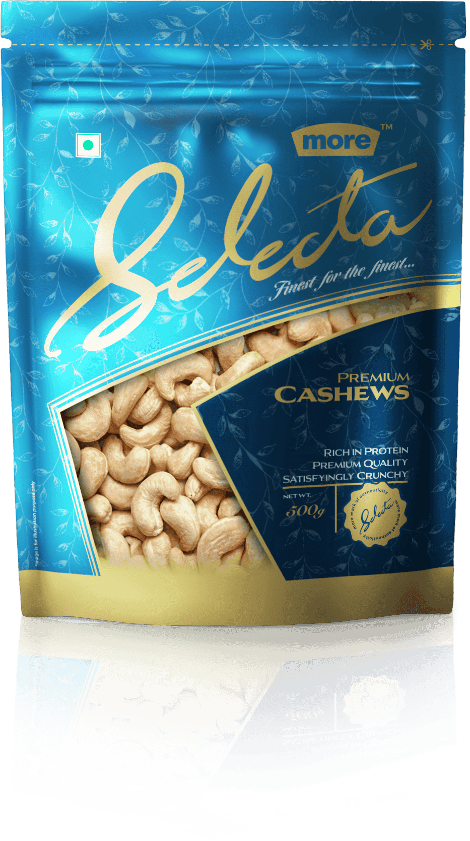 More Selecta Premium Cashews Front View