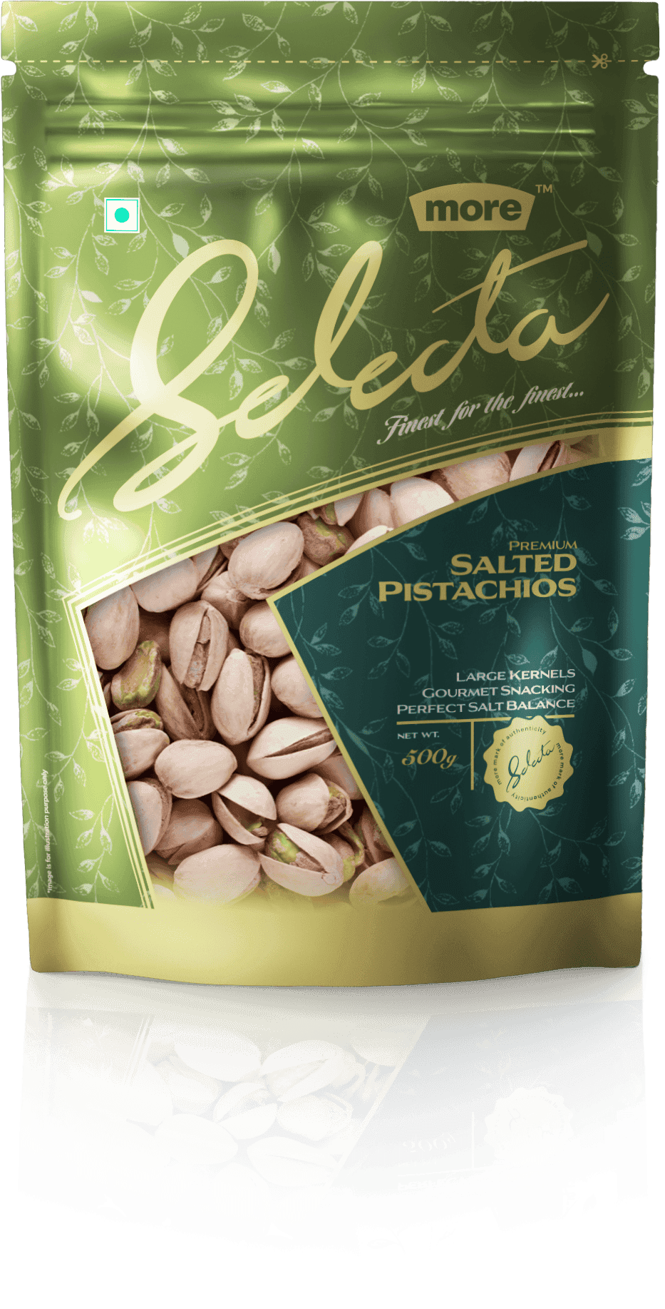 More Selecta Premium Salted Pistachios Front View
