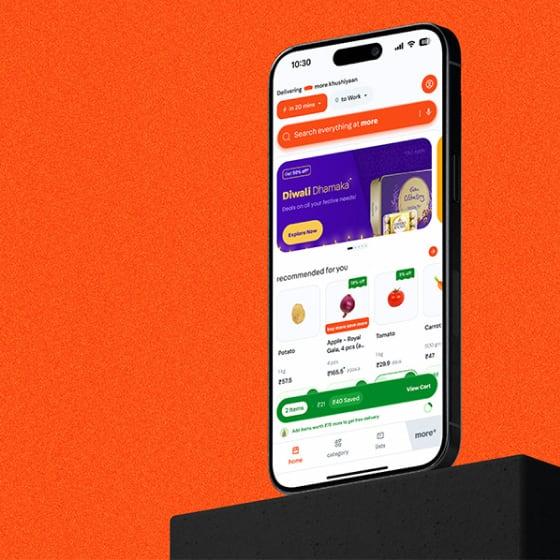 Representation of the more: grocery delivery app