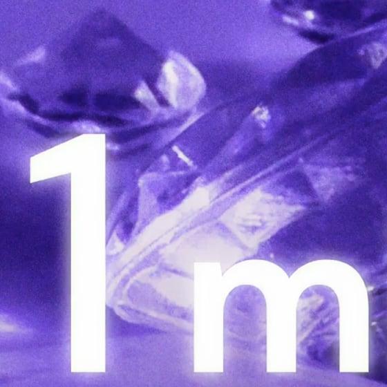 Illustrative representation of more+ diamond membership showing diamonds lying on a violet background